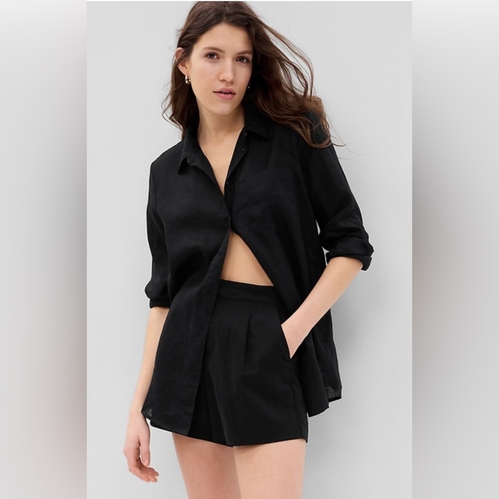 GAP Black Linen Shirt
